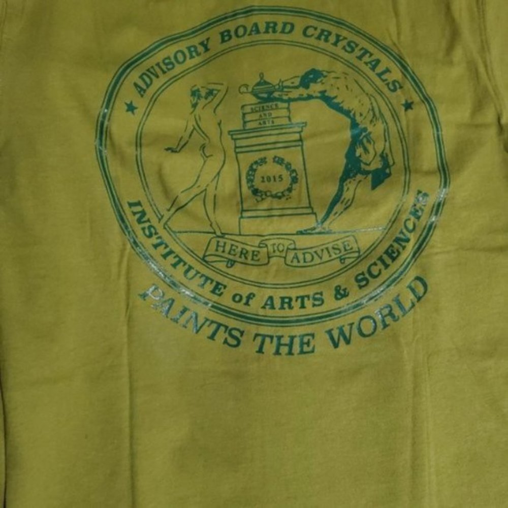 ADVISORY BOARD CRYSTALS (Abc) “FATALISM” T-Shirt Moss Green NEW WITOUT TAG - Picture 3 of 8